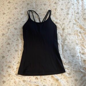 Lulu Lemon Criss Cross Back Black Tank Top